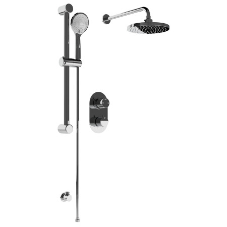 Ajax Round Chrome Two Outlet Concealed Shower Pack