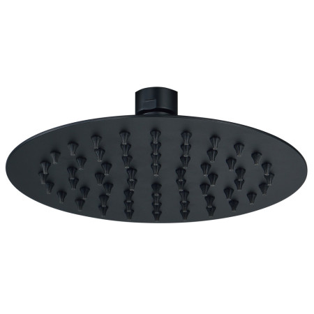 Ajax Round Matt Black 250mm Stainless Steel Showerhead