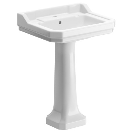 Ajax Somerby 1TH 600mm Basin and Full Pedestal