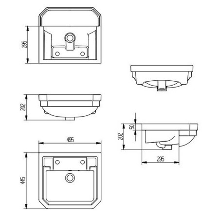 AJAX106133 Ajax Somerby 2TH Semi Recessed Basin (2)