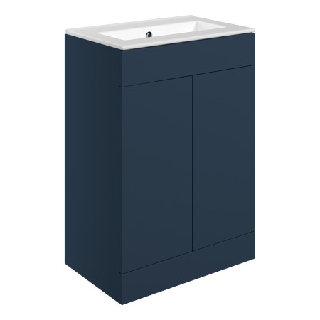 Ajax Somercotes Matt Deep Blue Floor Standing 610mm Vanity Unit and 0TH Basin
