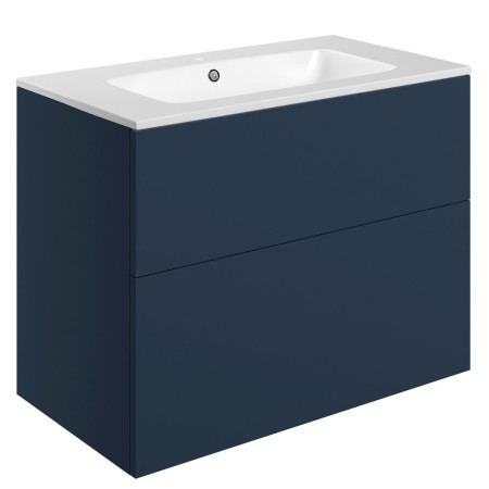 Ajax Somercotes Matt Deep Blue Wall Hung 815mm Vanity Unit and Basin