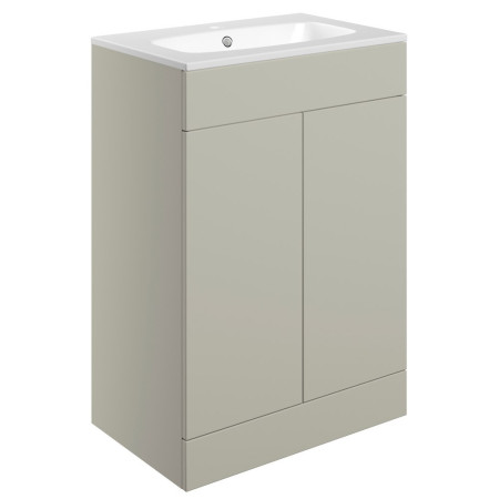 Ajax Somercotes Matt Latte Floor Standing 610mm Vanity Unit and 1TH Basin