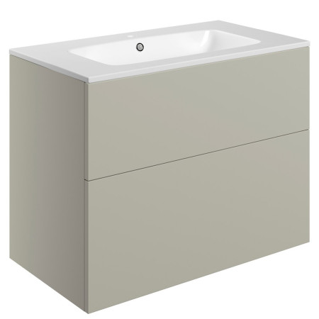 Ajax Somercotes Matt Latte Wall Hung 815mm Vanity Unit and Basin