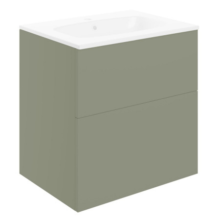 Ajax Somercotes Matt Olive Green Wall Hung 610mm Vanity Unit and 1TH Basin