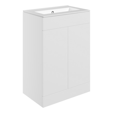 Ajax Somercotes Matt White Floor Standing 610mm Vanity Unit and 0TH Basin