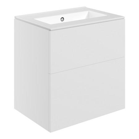 Ajax Somercotes Matt White Wall Hung 610mm Vanity Unit and 0TH Basin