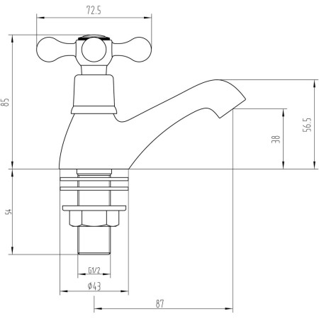 AJAX105751 Ajax Stainforth Traditional Chrome Basin Pillar Taps (3)