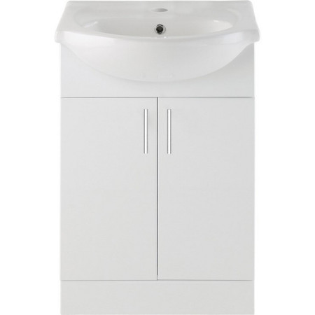 Ajax Tealby Gloss White 655mm Vanity Unit with Basin