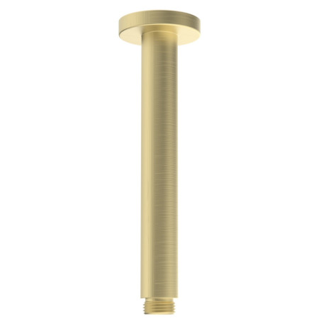 Ajax Thrunscoe Brushed Brass Round 180mm Ceiling Mounted Shower Arm