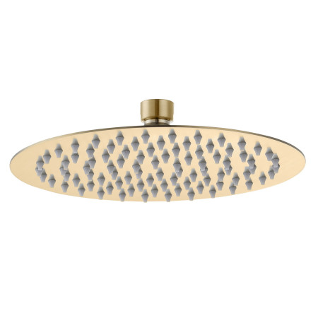 AJAX116248 Ajax Thrunscoe Brushed Brass Thermostatic Shower Valve with Fixed Head and Handset Shower Head Design
