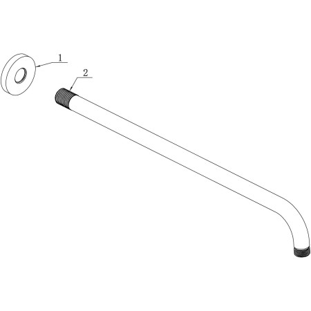 AJAX111557 Ajax Thrunscoe Brushed Bronze Round 320mm Wall Mounted Shower Arm Parts Diagram