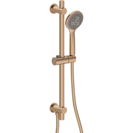 Ajax Thrunscoe Brushed Bronze Round Slider Rail Kit with Handset and Elbow