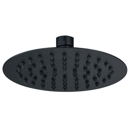 AJAX116246 Ajax Thrunscoe Matt Black Thermostatic Shower Valve with Fixed Head and Handset Drench Head Design
