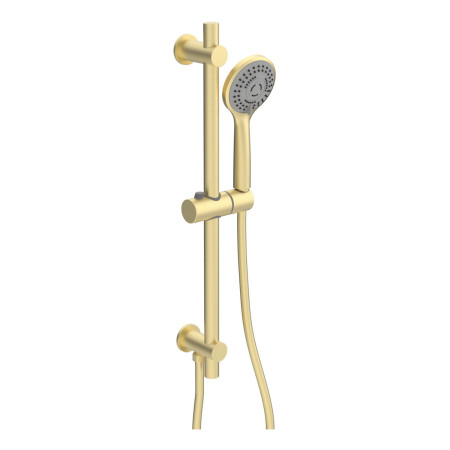 AJAX111585 Ajax Thrunscoe Round Shower Valve and Riser Kit in Brushed Brass Adjustable Riser