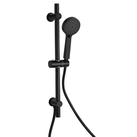 AJAX111584 Ajax Thrunscoe Round Shower Valve and Riser Kit in Matt Black Adjustable Kit