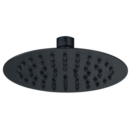 AJAX116245 Ajax Thrunscoe Round Two Outlet Shower Set in Matt Black Shower Head