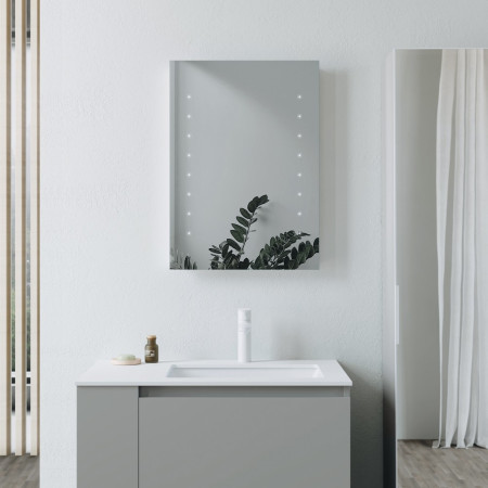 AJAX106249 Ajax Timberley 700 x 500mm LED Battery Operated Bathroom Mirror Lifestyle