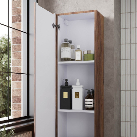 Ajax Torrington 350mm Wall Hung Textured Walnut Tall Unit