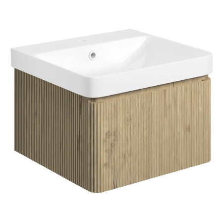 Ajax Torrington 500mm Wall Hung Textured Oak Vanity Unit with Basin