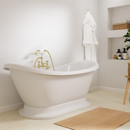AJAX106804 Ajax Trent Brushed Brass Floor Standing Bath Shower Mixer (2)