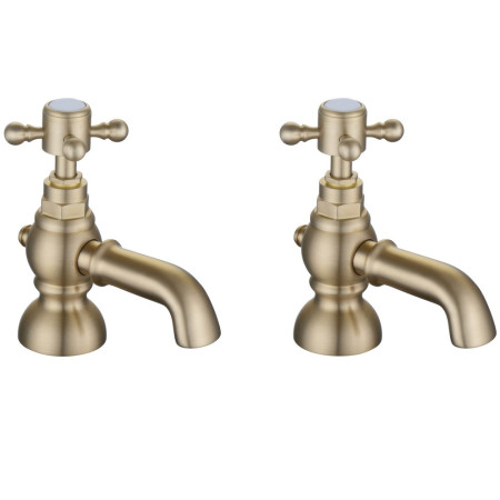 Ajax Trent Brushed Brass Traditional Bath Taps