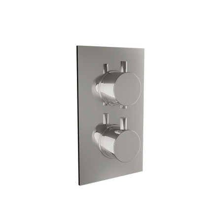 INTERNAL006 Ajax Valve Twin Round Handle Two Outlets with Diverter Chrome