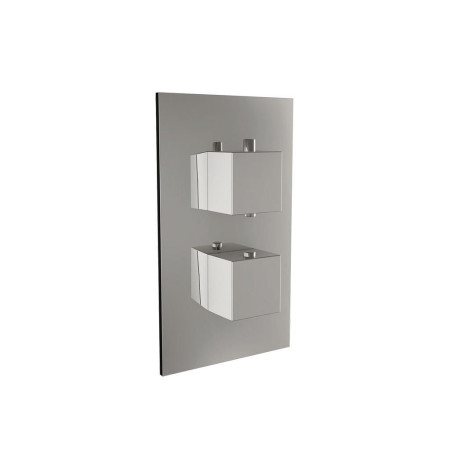 INTERNAL001 Ajax Valve Twin Square Handle One Outlet Chrome