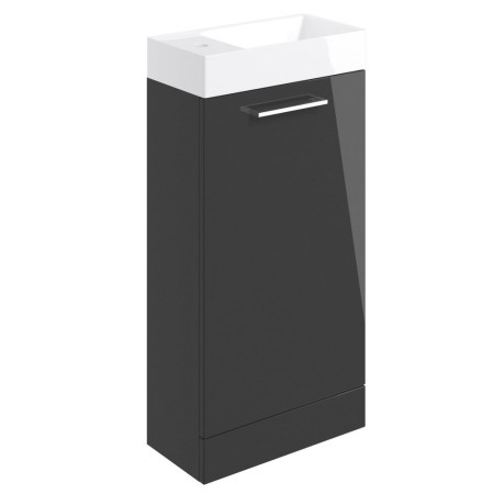 Ajax Walesby Floor Standing 410mm Gloss Anthracite Vanity Unit and Basin