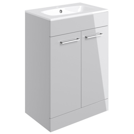 Ajax Walesby Floor Standing 610mm Gloss Grey Vanity Unit and 1TH Basin