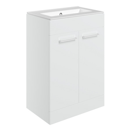 Ajax Walesby Floor Standing 610mm Gloss White Vanity Unit and 0TH Basin