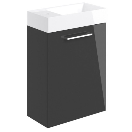 Ajax Walesby Wall Hung 410mm Gloss Anthracite Vanity Unit and Basin