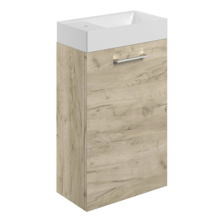Ajax Walesby Wall Hung 410mm Oak Vanity Unit and Basin