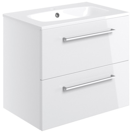 Ajax Walesby Wall Hung 610mm Gloss White Vanity Unit and 1TH Basin