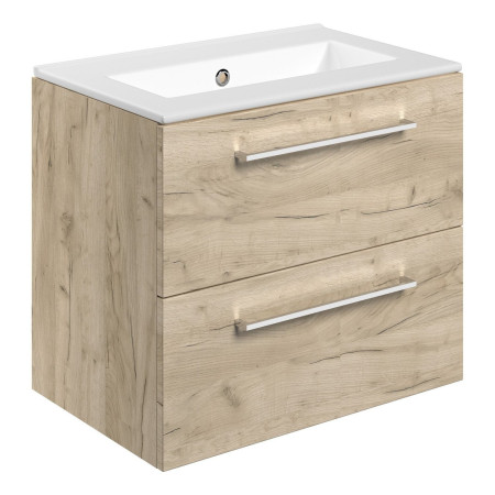 Ajax Walesby Wall Hung 610mm Oak Vanity Unit and 0TH Basin