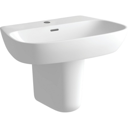AJAX1810 Ajax Weelsby 600mm 1TH Basin and Semi Pedestal (1)