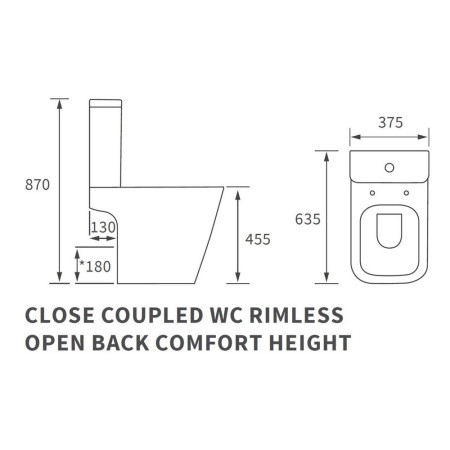 AJAX106145 Ajax Weelsby Rimless Close Coupled Open Back Comfort Height WC and Seat (2)