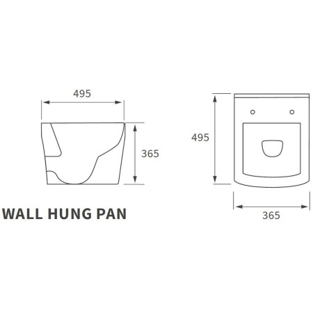 AJAX1890 Ajax Weelsby Rimless Wall Hung WC and Soft Closing Seat (2)