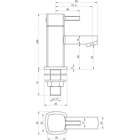 AJAX105708 Ajax Weighton Chrome Basin Taps (3)