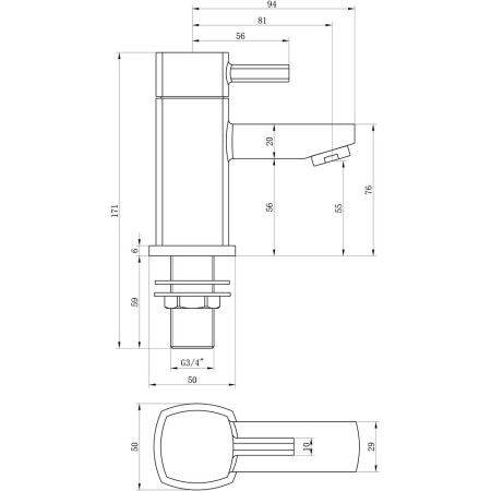 AJAX105709 Ajax Weighton Chrome Bath Taps (3)