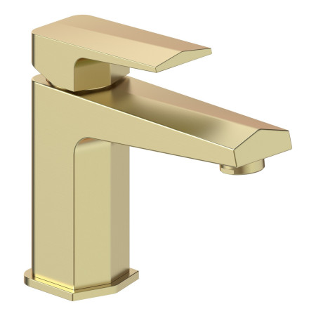 Ajax Welland Basin Mixer with Waste in Brushed Brass