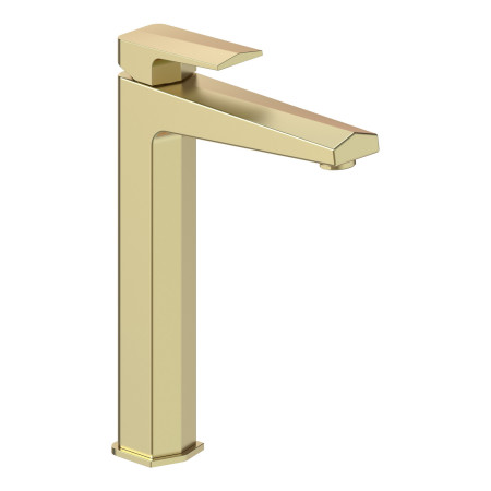 Ajax Welland Tall Basin Mixer in Brushed Brass