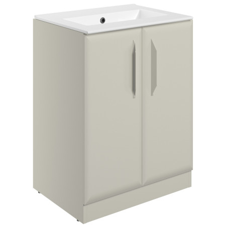 Ajax Westlaby 600mm Matt Latte Floor Standing Vanity Unit with 0TH Basin