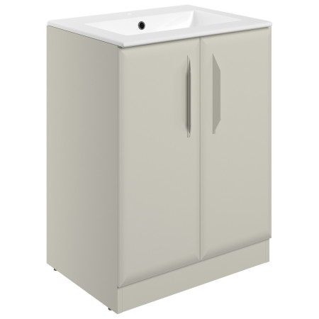 Ajax Westlaby 600mm Matt Latte Floor Standing Vanity Unit with 1TH Basin