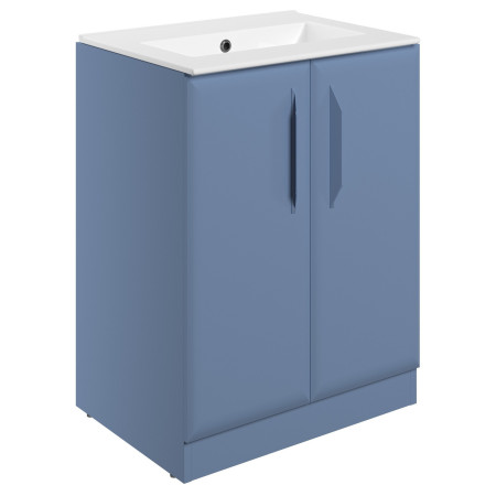 Ajax Westlaby 600mm Matt Misty Blue Floor Standing Vanity Unit with 0TH Basin