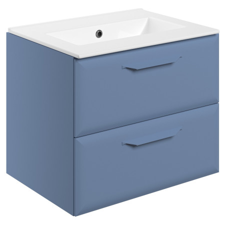 Ajax Westlaby 600mm Matt Misty Blue Wall Hung Vanity Unit with 0TH Basin