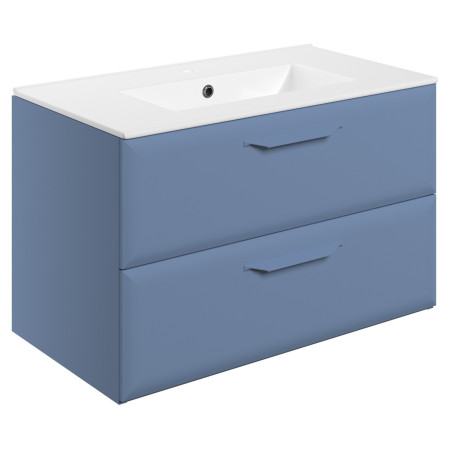 Ajax Westlaby 800mm Matt Misty Blue Wall Hung Vanity Unit with Basin