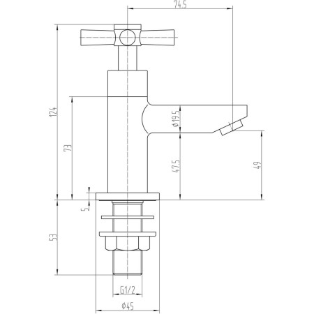 AJAX105763 Ajax Wharfe Chrome Basin Taps (3)