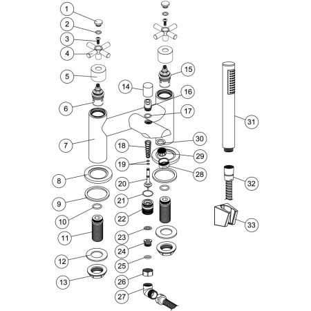 AJAX105766 Ajax Wharfe Chrome Bath Shower Mixer (2)