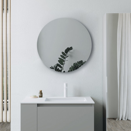 AJAX106290 Ajax Whitgift 600mm Rounded Bathroom Mirror Lifestyle